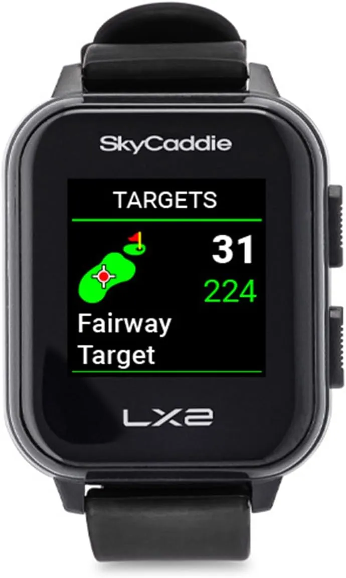 SkyCaddie LX2 Golf GPS Watch - Lightweight & Simple Golf Yardage Rangefinder Touchscreen Watch w/ 35K Courses, Intelligent Automation, & Scoring - Power Bundle with PlayBetter 5000mAh Portable Charger