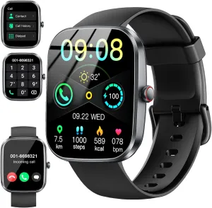 Smart Watch(Answer/Make Call), 1.91" Smartwatch for Men Women, 2025 Fitness Watch with 110  Sport Modes, Fitness Activity Tracke with Pedometer/Sleep Monitor/Heart Rate/IP68 Waterproof,for Android iOS
