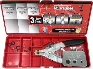 Snap Ring Tool Kit for Milwaukee Cordless Tools with Snap Ring Pliers, ClipKey and Milwaukee Style snap rings and o-rings