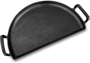 SnS Grills Slow ‘N Sear Cast Iron Drip 'N Griddle Pan 18", 3-in-1 Versatile Grill Accessory for Searing, Griddle and Drippings - Fits Weber & other 18” Kettle Grills
