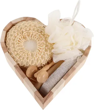 SOIMISS Spa Set for Women Bath Kit Back Brush Body Peeling Tool Loofah Sponge Hair Brush Exfoliating Bath Tool Set Present for Her