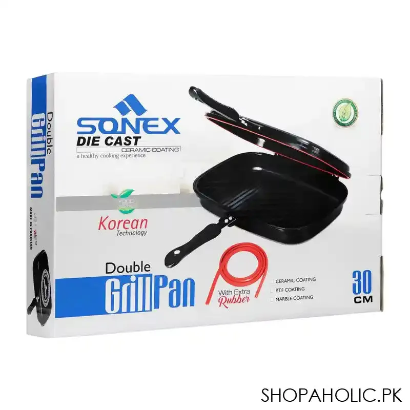 Sonex Die Cast Double Grill Pan, 30cm, 11.8 Inches, 52341