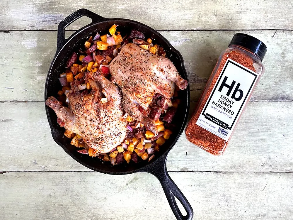 Spiceology – Smoky Honey Habanero – Sweet & Spicy BBQ Rub for Chicken, Ribs, Pork, Steak & Seafood – Smoked Paprika, Honey & Habanero Powder – Gluten-Free Meat Rub & Grill Seasoning – 24 oz