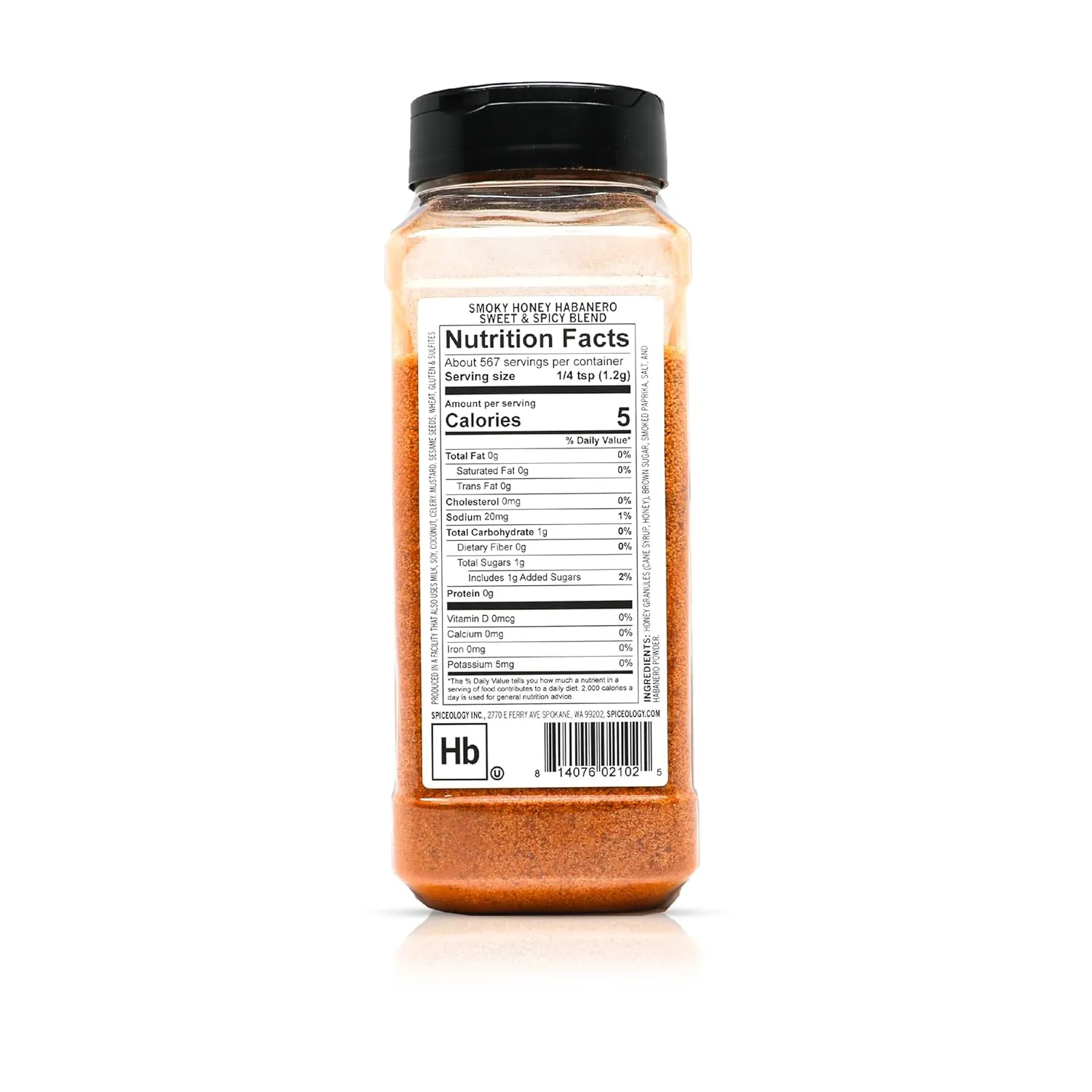 Spiceology – Smoky Honey Habanero – Sweet & Spicy BBQ Rub for Chicken, Ribs, Pork, Steak & Seafood – Smoked Paprika, Honey & Habanero Powder – Gluten-Free Meat Rub & Grill Seasoning – 24 oz