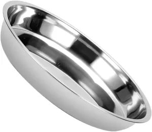 Stainless Steel Grill Pan Round Food Plate Large Serving Plate Elegant and Fashion for Daily Use