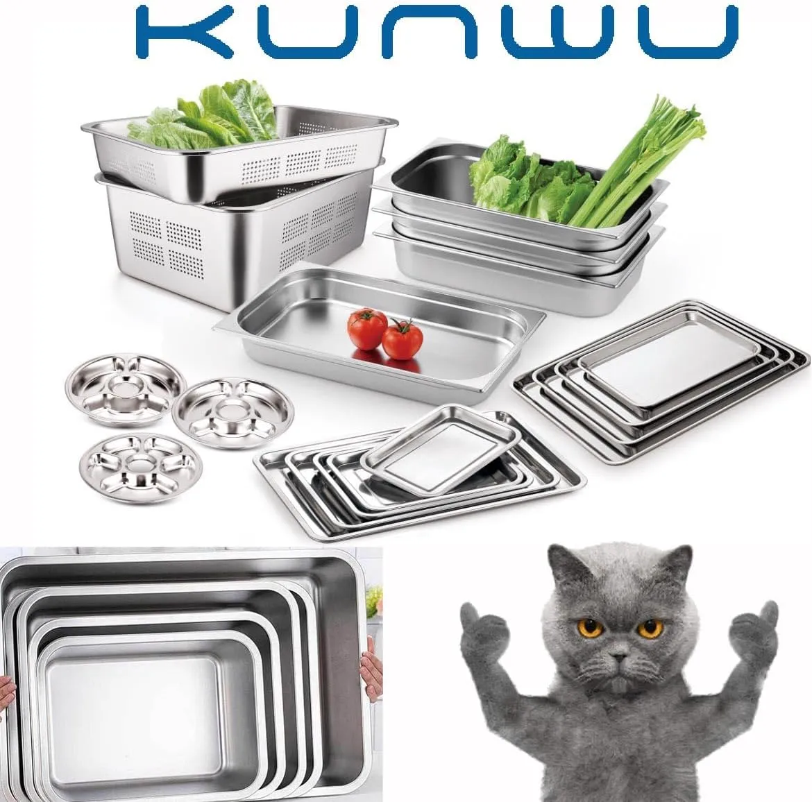 Stainless Steel Sheet Pan 14"x10"x4", Rectangle Bakeware, Cake Pan Corrosion Resistant Easy Clean (S (14"x10"), 4" Deep)