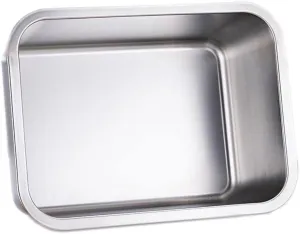 Stainless Steel Sheet Pan 14"x10"x4", Rectangle Bakeware, Cake Pan Corrosion Resistant Easy Clean (S (14"x10"), 4" Deep)
