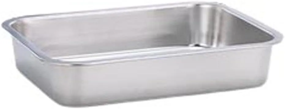 Stainless Steel Sheet Pan 14"x10"x4", Rectangle Bakeware, Cake Pan Corrosion Resistant Easy Clean (S (14"x10"), 4" Deep)