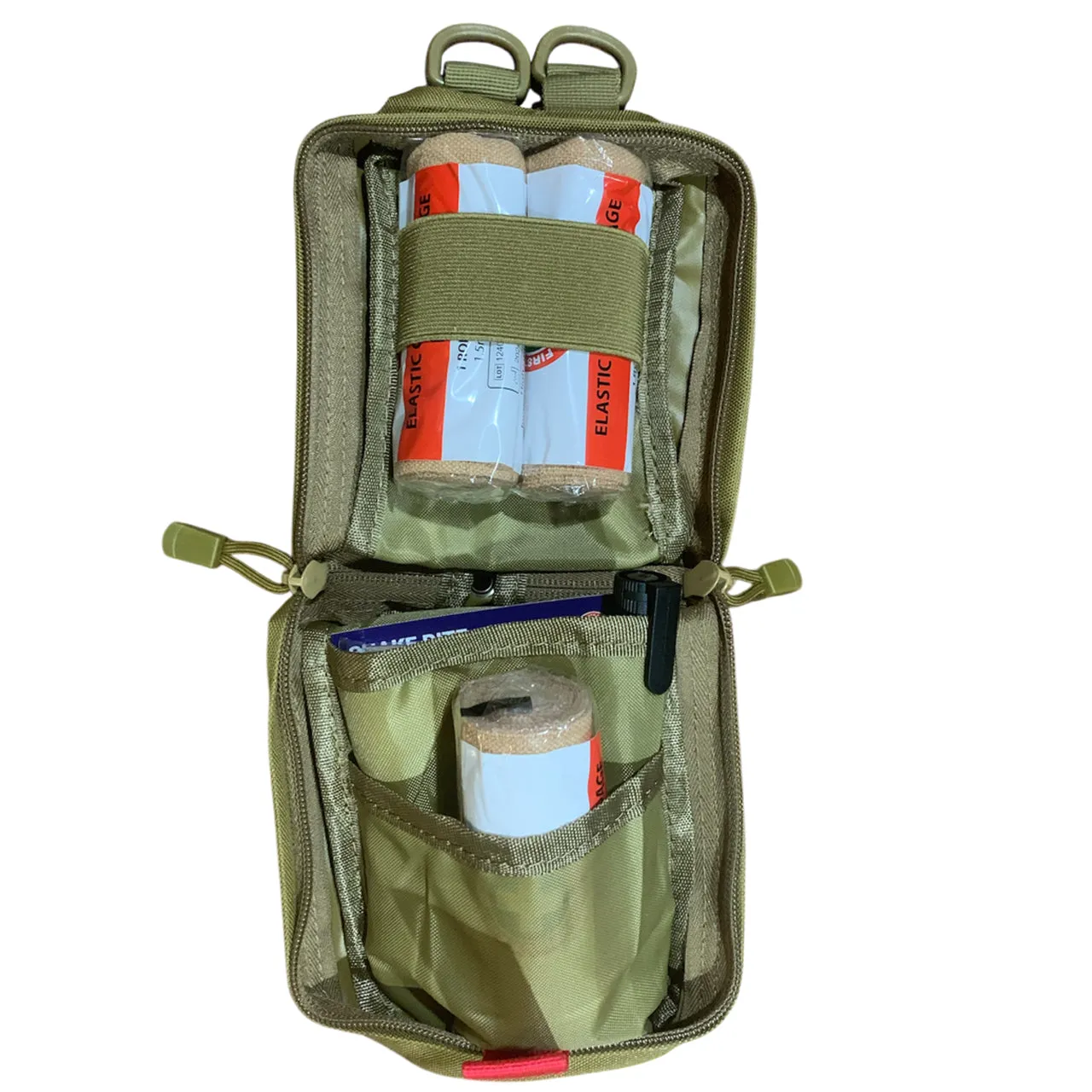 Standard Snake Bite Kit With Coyote Combat Pouch Bundle