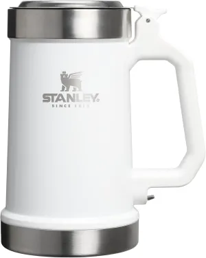 Stanley Classic Bottle Opener Beer Stein 24 oz | Flip Up Lid and Heavy Duty Handle with Built In Bottle Opener | Insulated Stainless Steel Beer Mug | BPA-Free | Frost Gloss