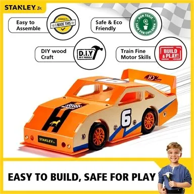 Stanley Jr. Race Car Tool Kit - Suitable for Ages 5  Years