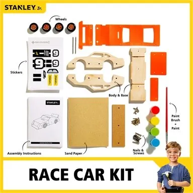Stanley Jr. Race Car Tool Kit - Suitable for Ages 5  Years