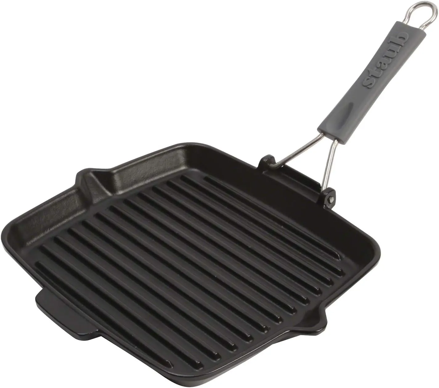 Staub Cast Iron 9.5" Square Folding Grill - Matte Black, Made in France