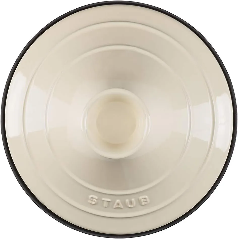 Staub Speciality 40509-395 Tajin Pot, Ivory, 11.0 inches (28 cm), Cast Iron, Enameled Pot, Induction Compatible, Japanese Product