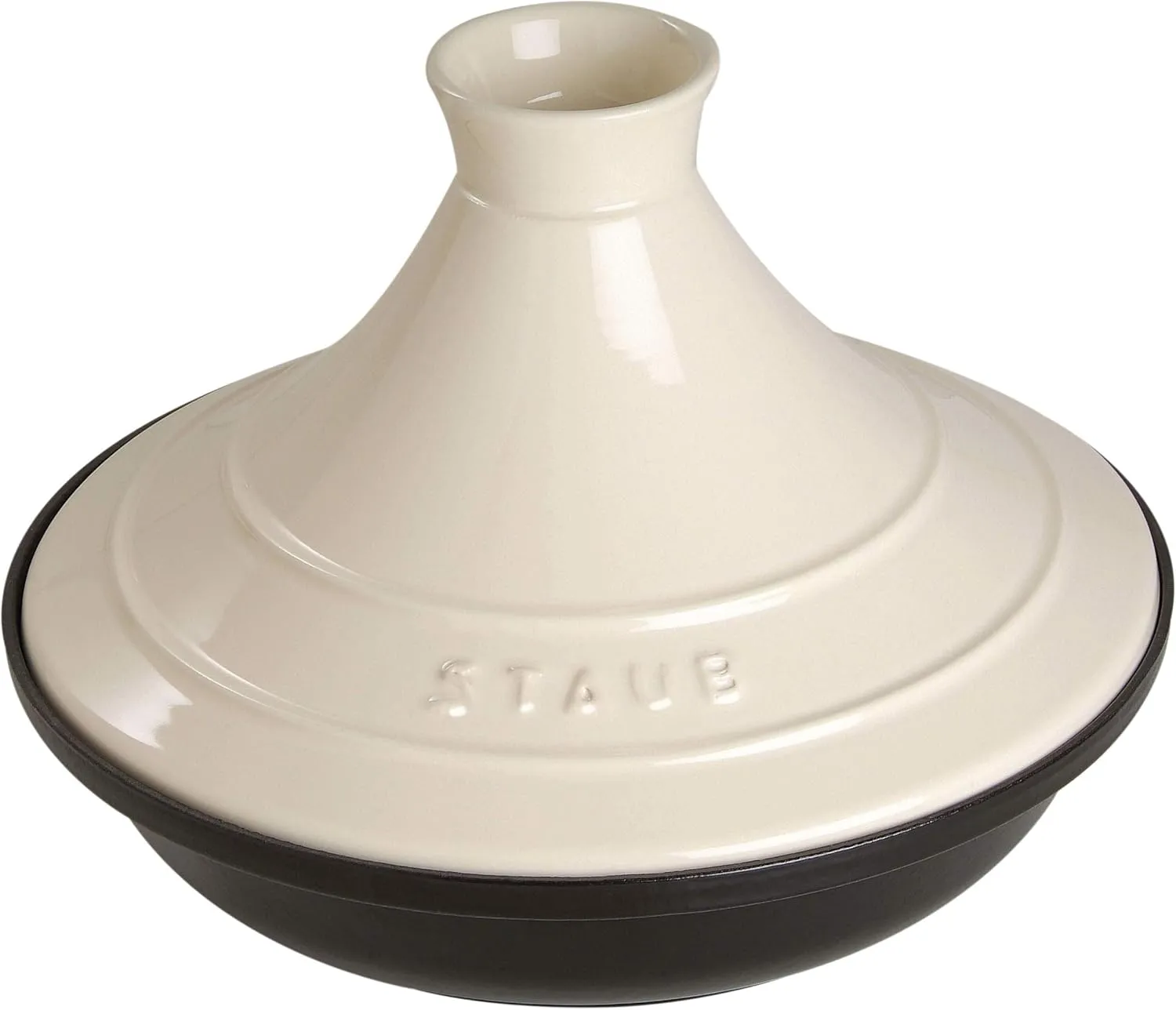 Staub Speciality 40509-395 Tajin Pot, Ivory, 11.0 inches (28 cm), Cast Iron, Enameled Pot, Induction Compatible, Japanese Product