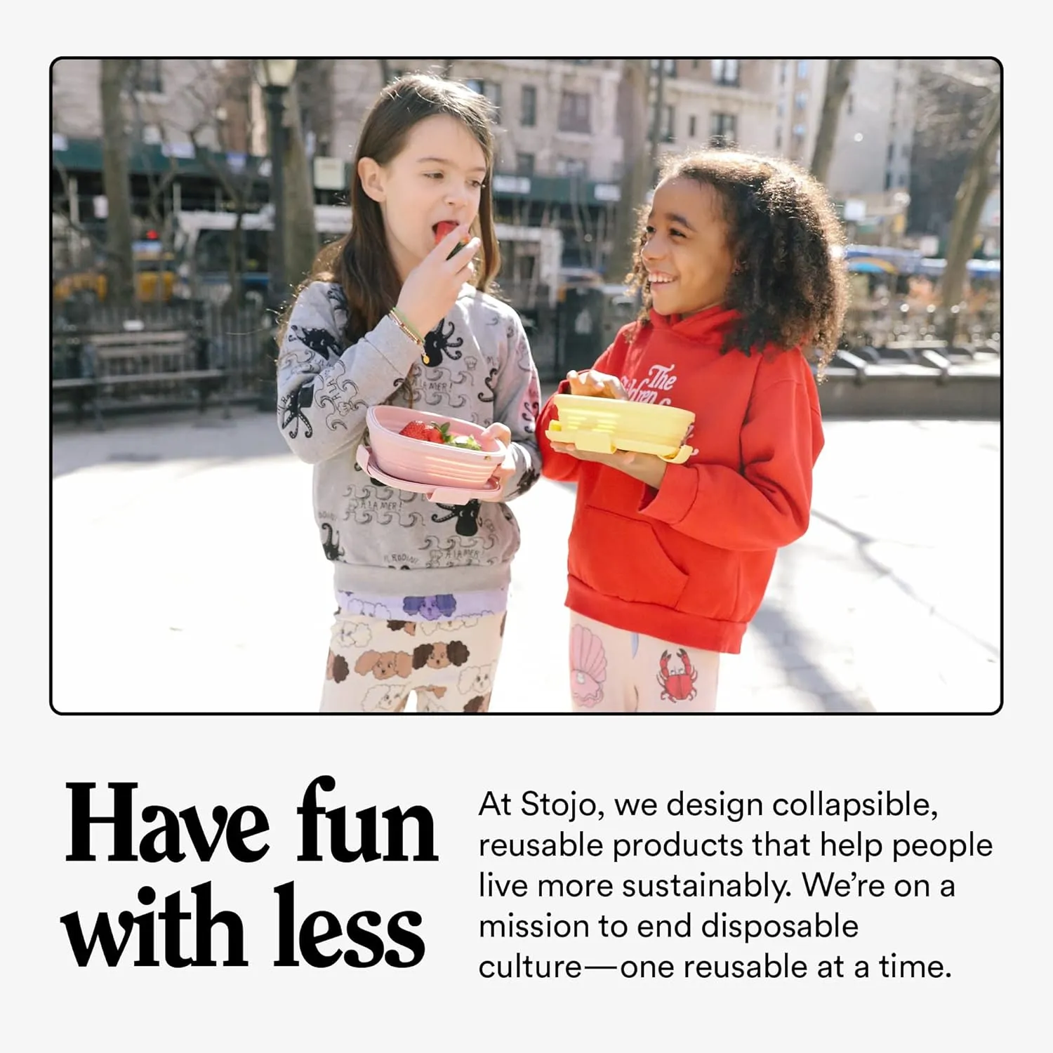 STOJO Jr Collapsible Bottle for Kids - Sage Green, 14oz / 400ml - Leak-Proof Reusable Silicone Travel Cup for Hot & Cold Drinks - On-The-Go Camping & Hiking - Microwave & Dishwasher Safe