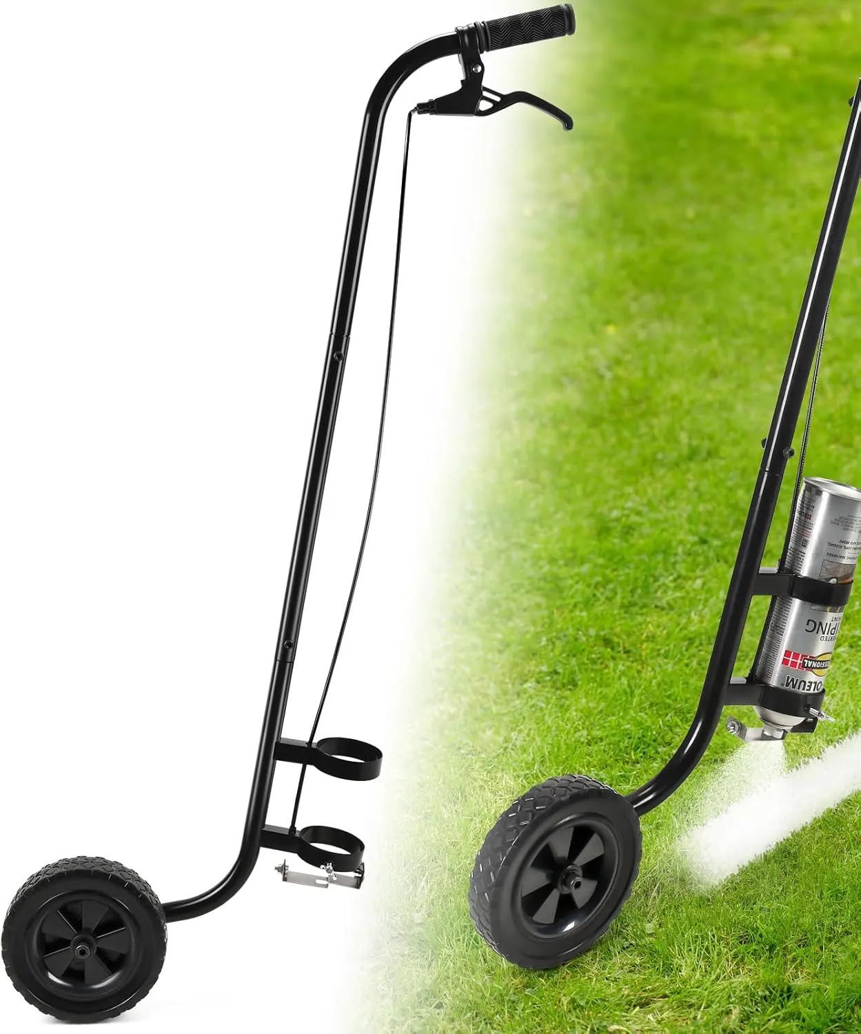 Striping Line Painting Wand, Striping Spray Paint Wand for Line Paint Stripe Ground, Industrial Wheel Painting Stick for Sports Fields Utility Marking, Work with Inverted Striping Paint (T-Tip Nozzle)