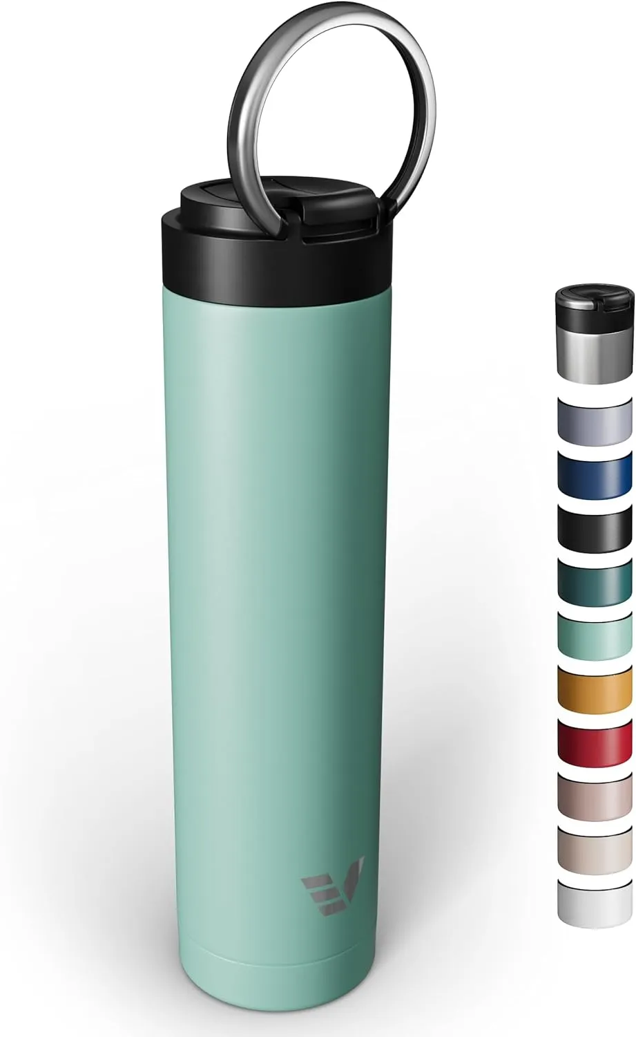 Super Maxi Stainless Steel Water Bottle 36oz - Double wall vacuum insulated | Integrated carry handle | leak proof flip top lid | Lightweight & stylish - Mint Green