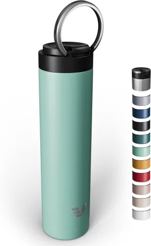 Super Maxi Stainless Steel Water Bottle 36oz - Double wall vacuum insulated | Integrated carry handle | leak proof flip top lid | Lightweight & stylish - Mint Green