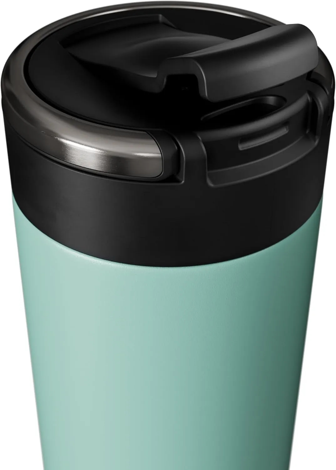 Super Maxi Stainless Steel Water Bottle 36oz - Double wall vacuum insulated | Integrated carry handle | leak proof flip top lid | Lightweight & stylish - Mint Green