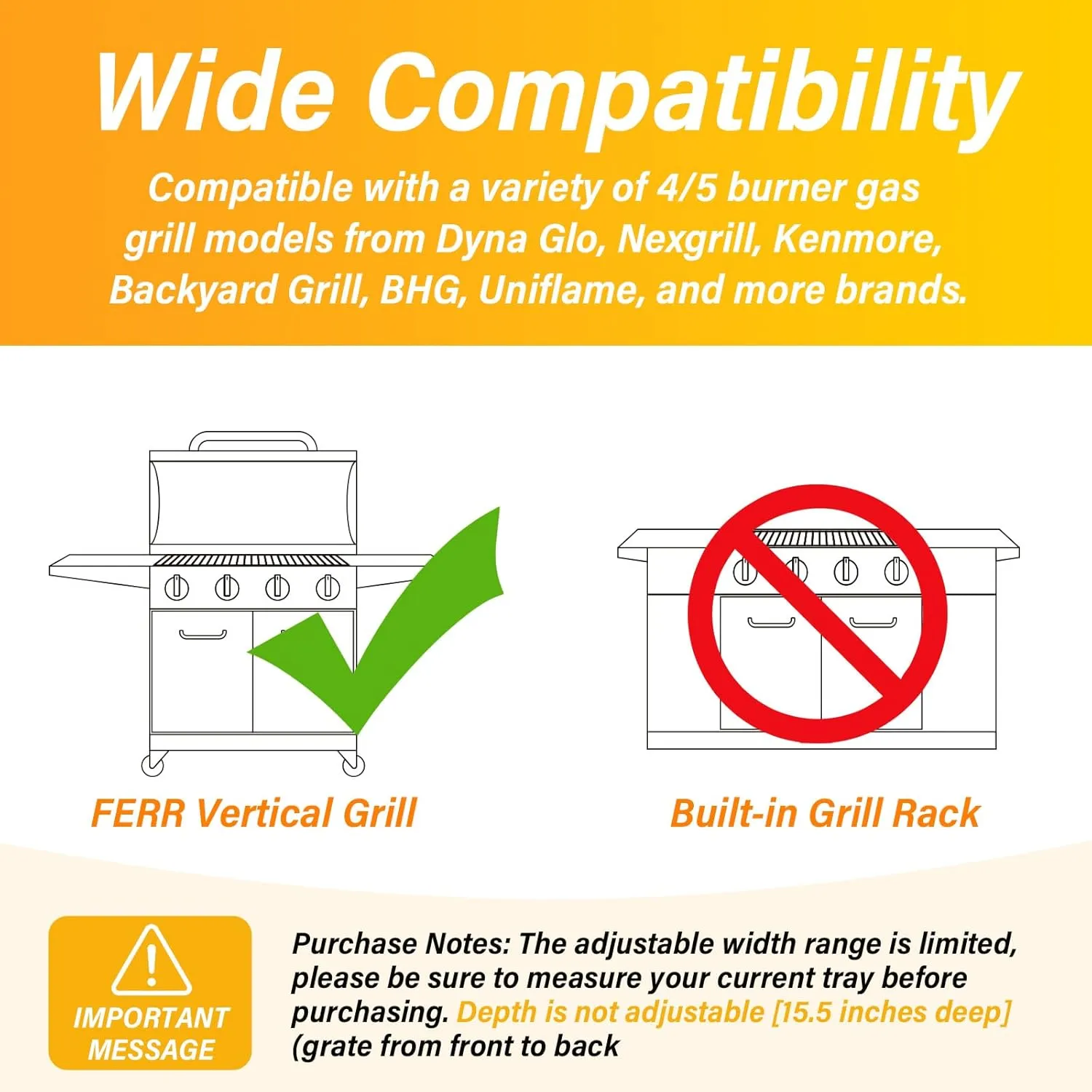 Suranew Grease Tray Replacement for Dyna Glo, Dynaglo, Nexgrill & Expert Grill Parts - Universal Drip Pan with Catch Pan for 4/5 Burner Gas Grills (Kenmore, BHG, 24"-30") Corrosion-Resistant