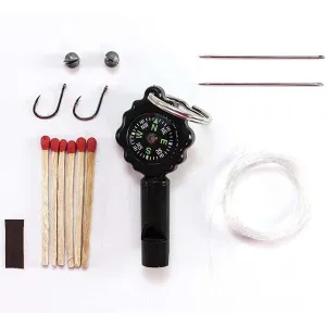Survival Kit, Black w-Water Proof Case
