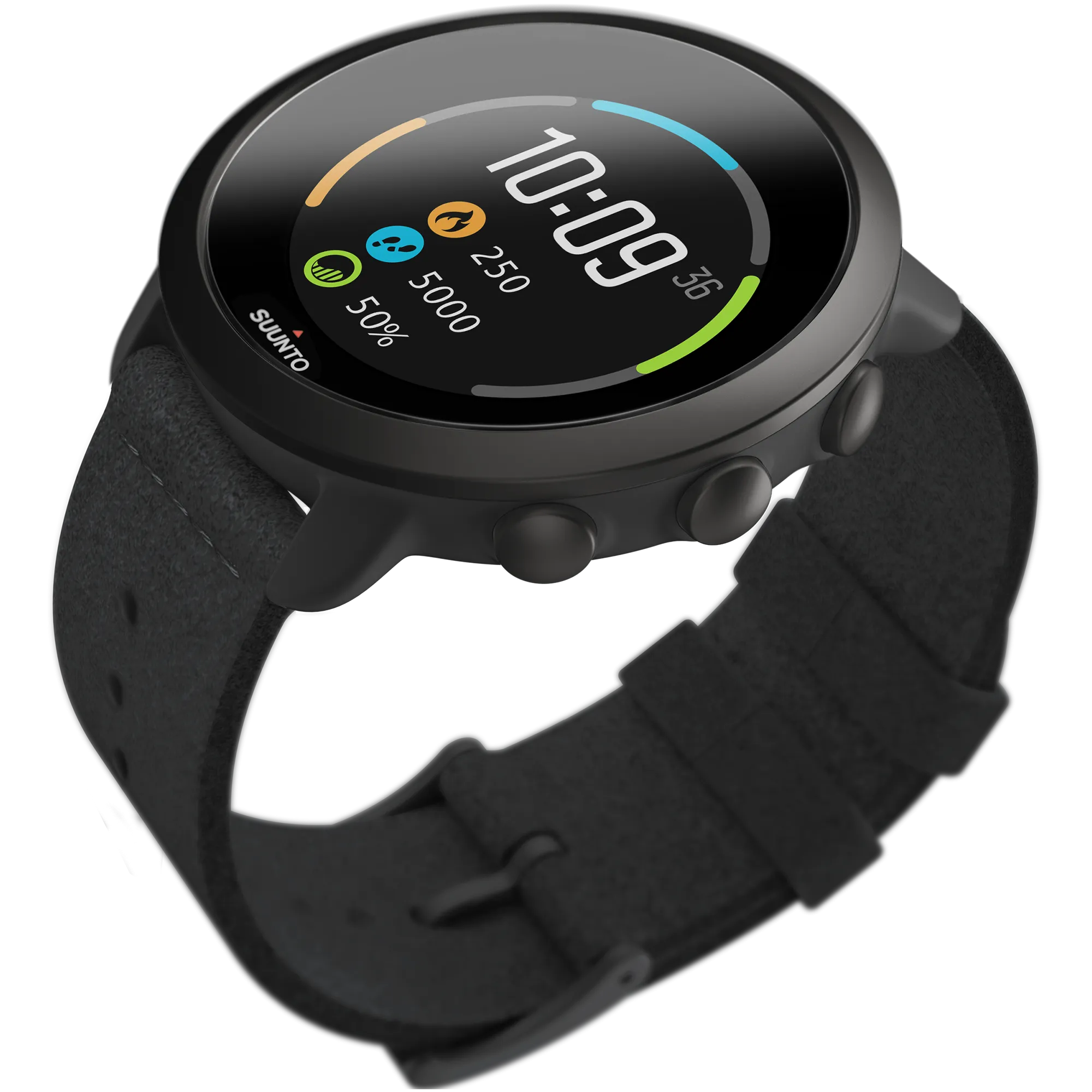 Suunto 3 Multisport Watch with Heart Rate Monitor, All Black with Wearable4U Power Pack Bundle