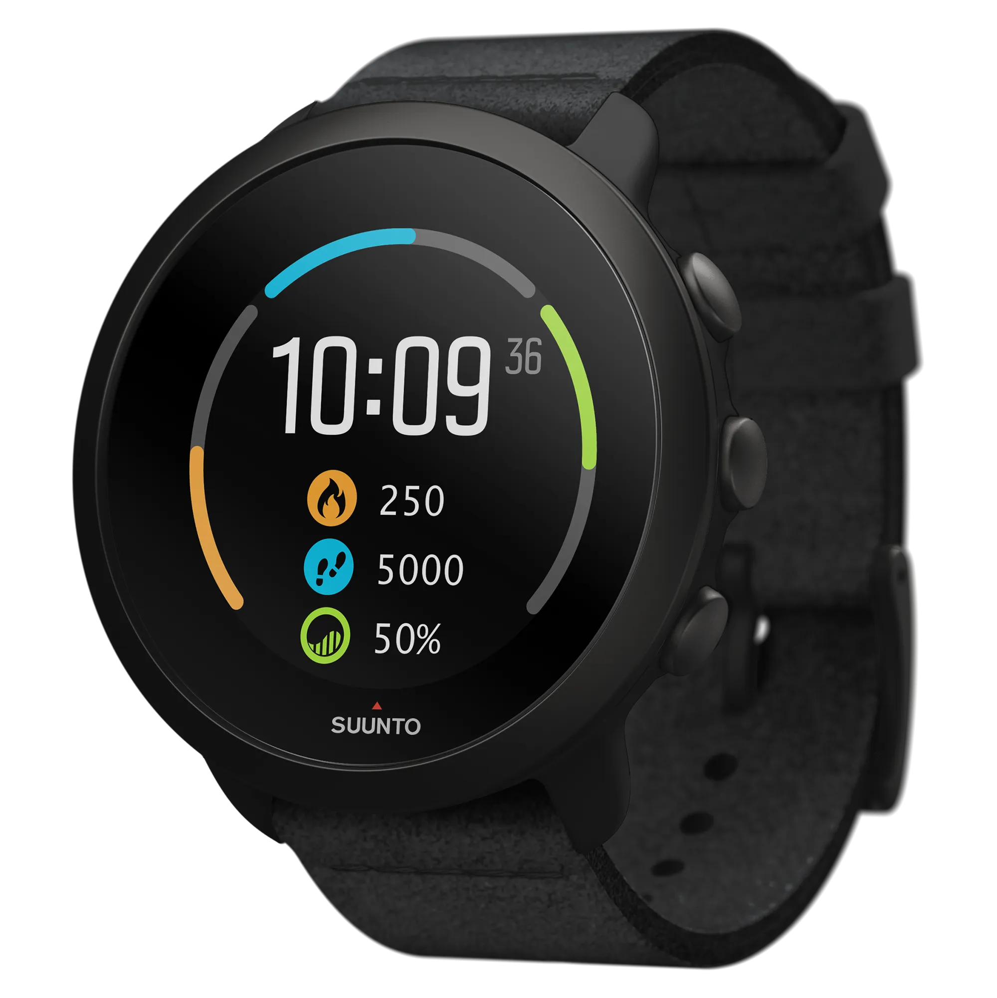 Suunto 3 Multisport Watch with Heart Rate Monitor, All Black with Wearable4U Power Pack Bundle