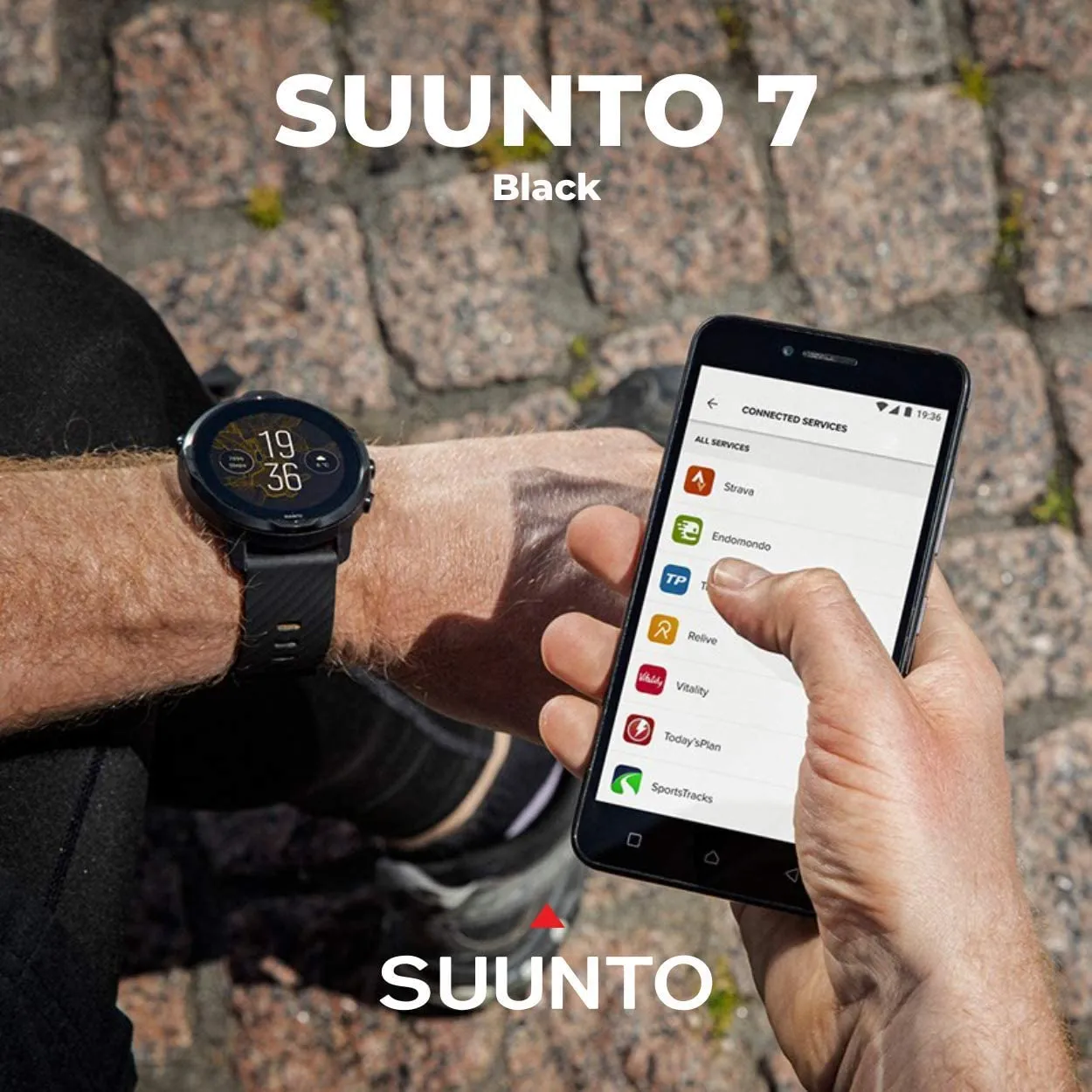 SUUNTO 7 Black GPS Smartwatch with Versatile Sports Experience with Wearable4U Power Pack Bundle