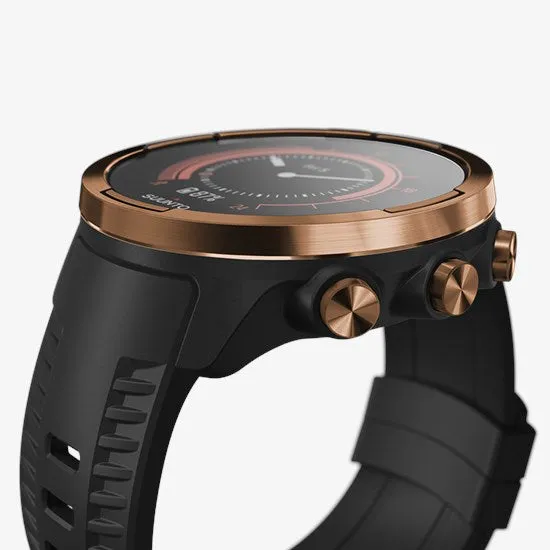 Suunto 9 Baro Durable Multisport GPS Watch with Barometric Altitude and Wearable4U Power Pack Bundle (Copper KAV)