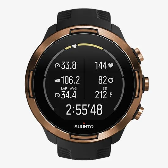 Suunto 9 Baro Durable Multisport GPS Watch with Barometric Altitude and Wearable4U Power Pack Bundle (Copper KAV)