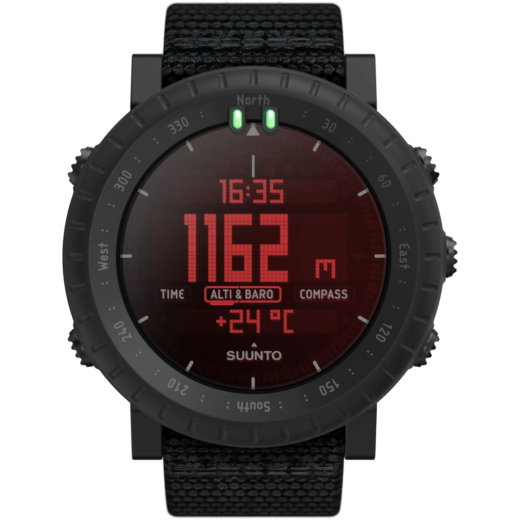 Suunto CORE Alpha Stealth Smartwatch Black with Compass and Altimeter and Barometer