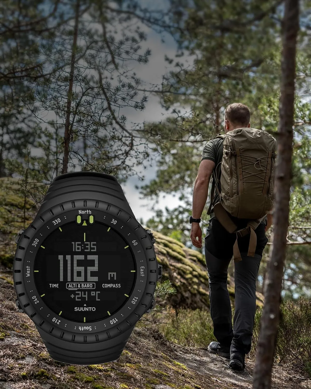 SUUNTO Core Sports Watch, Classic Outdoor Adventure Watch with Altimeter, Barometer & Compass, Dual-time Sunrise & Sunset Display, Temperature & Storm Alarm for Hiking, Mountain Use