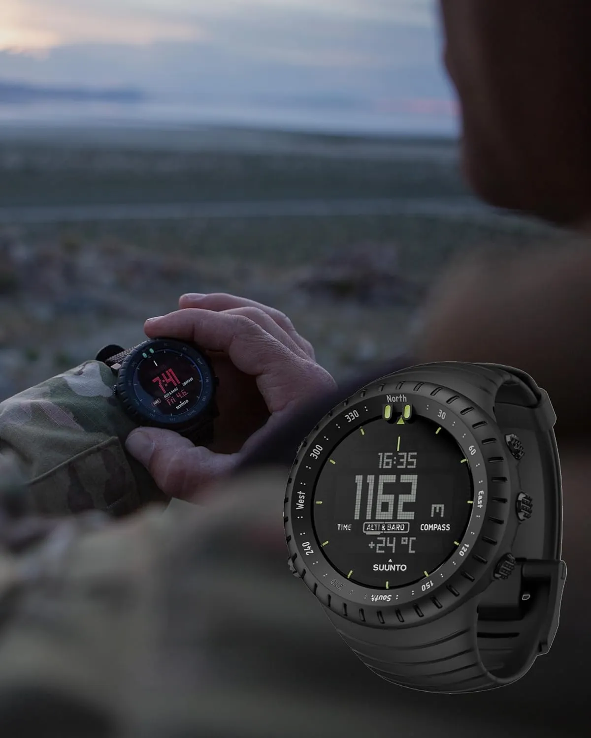 SUUNTO Core Sports Watch, Classic Outdoor Adventure Watch with Altimeter, Barometer & Compass, Dual-time Sunrise & Sunset Display, Temperature & Storm Alarm for Hiking, Mountain Use