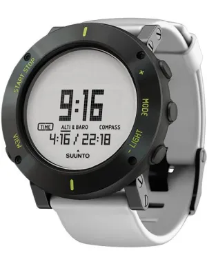 Suunto Mens Core Outdoor Watch - White Crush - Black Case - White Strap