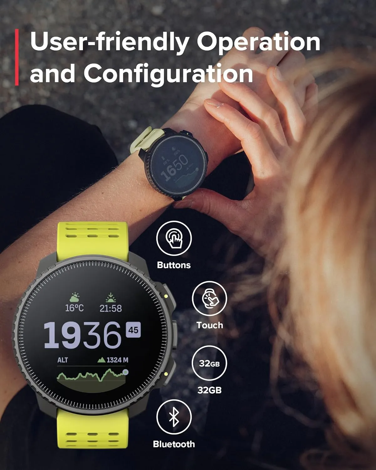 SUUNTO Vertical GPS Sports Watch, Premium Multisports Watch w/1.4 inch Touchscreen & 95  Training Workout Analysis, Heart Rate & Sleep Tracking, 60-Day Battery Life, Dual-GNSS, Free Offline Maps, Lime