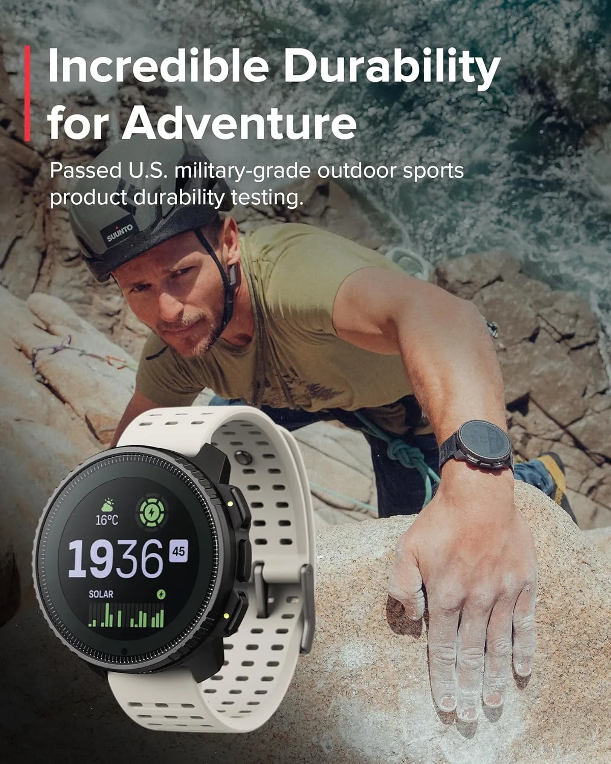 SUUNTO Vertical GPS Sports Watch, Premium Multisports Watch w/1.4 inch Touchscreen & 95  Training Workout Analysis, Heart Rate & Sleep Tracking, 60-Day Battery Life, Dual-GNSS, Free Offline Maps, Sand