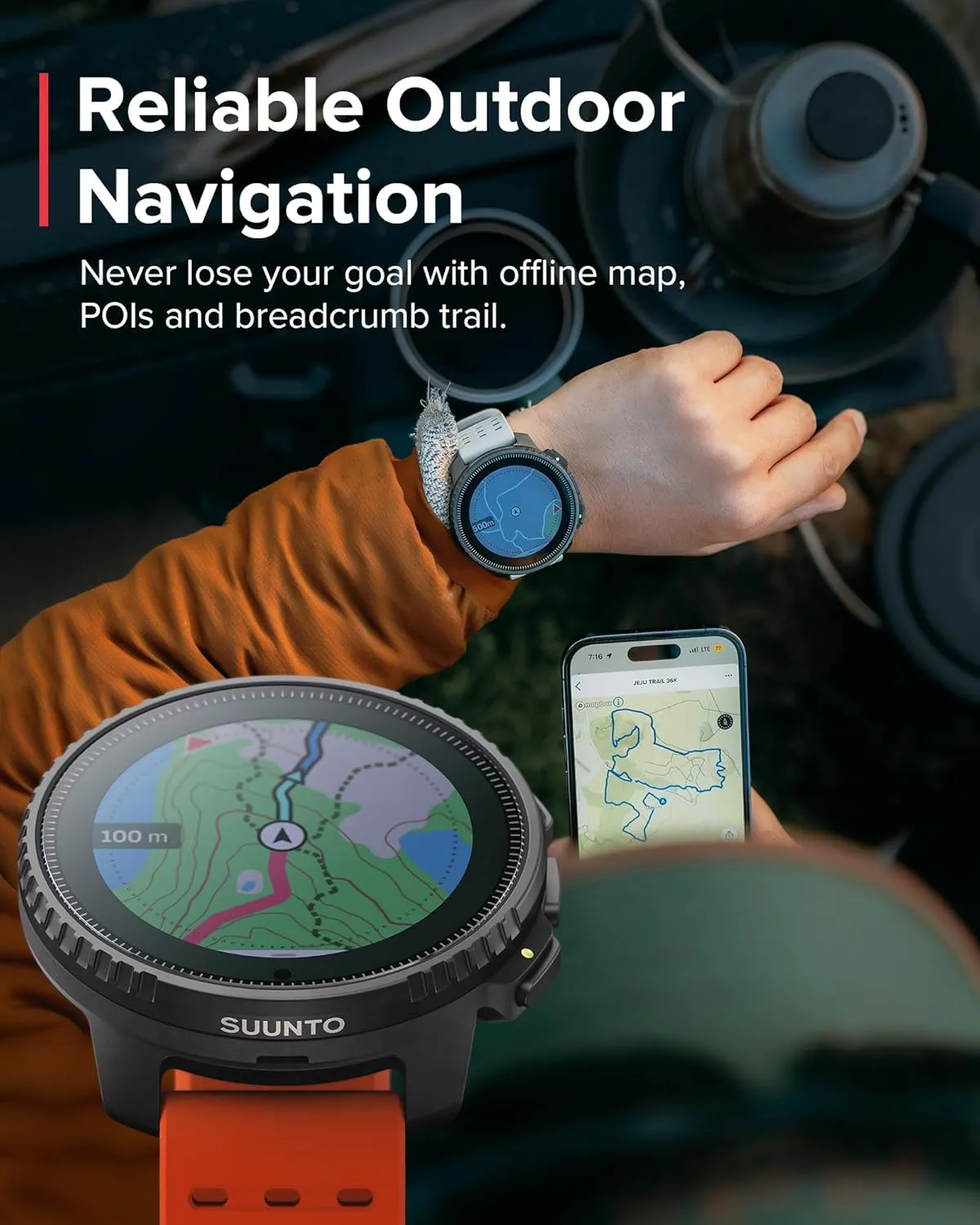 SUUNTO Vertical Solar GPS Adventure Watch, Premium Multisport Watch w/1.4 inch Touchscreen, Free Global Offline Maps, 60-Day Battery Life, Training Records, Heart Rate & Sleep Tracking, Steel Canyon