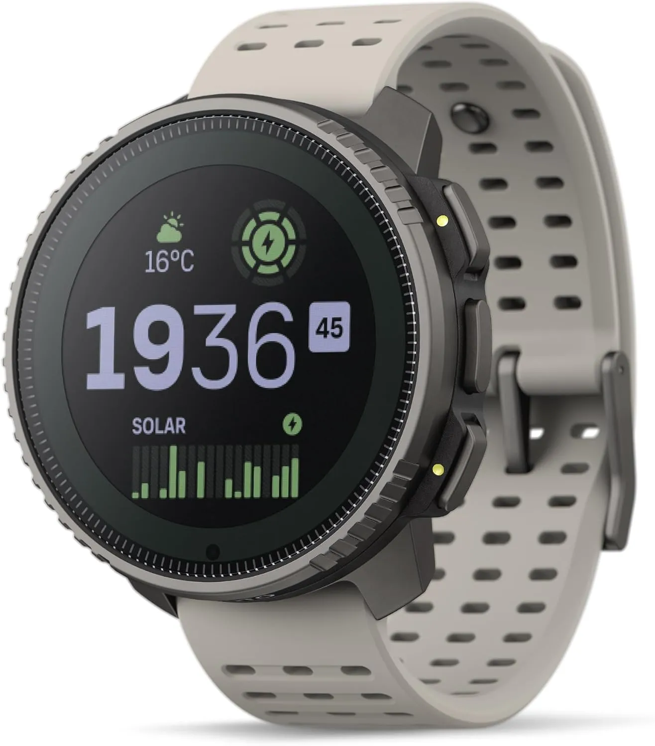 SUUNTO Vertical Solar GPS Watch, Premium Multisport Watch w/60-Day Battery Life, 1.4 inch Large Touchscreen, Heart Rate & Sleep Tracking, Dual-GNSS Navigation, Free Global Offline Map, Ti Sand