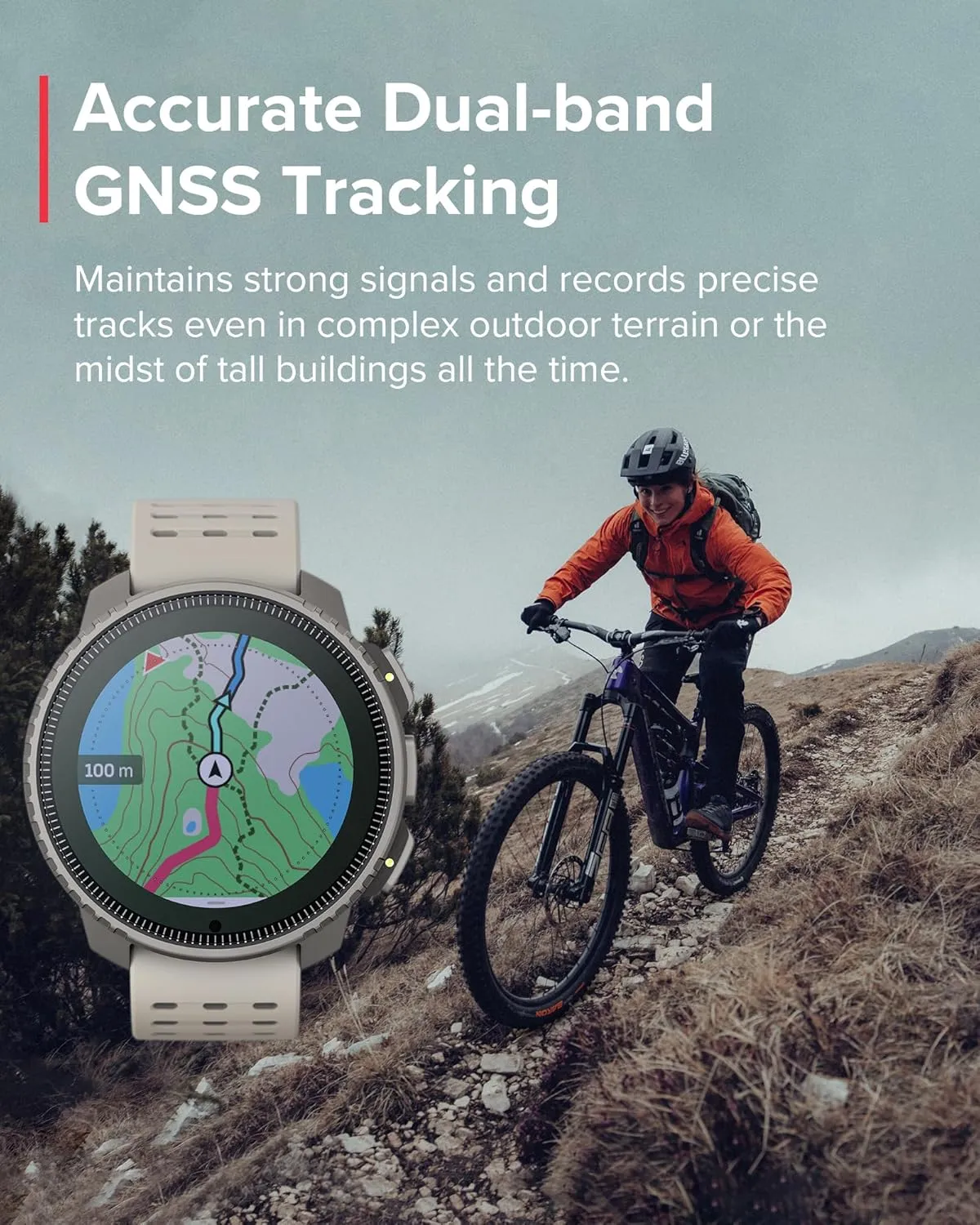 SUUNTO Vertical Solar GPS Watch, Premium Multisport Watch w/60-Day Battery Life, 1.4 inch Large Touchscreen, Heart Rate & Sleep Tracking, Dual-GNSS Navigation, Free Global Offline Map, Ti Sand