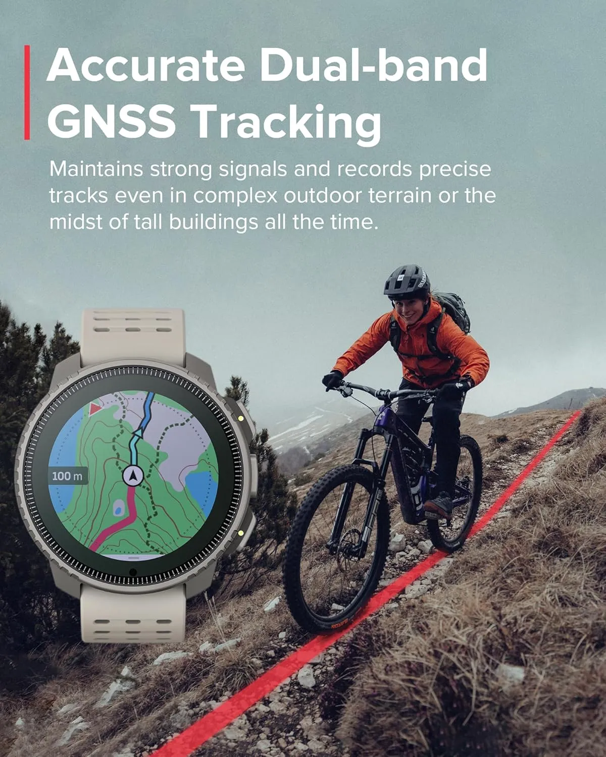 SUUNTO Vertical Solar GPS Watch, Premium Multisport Watch w/60-Day Battery Life, 1.4 inch Large Touchscreen, Heart Rate & Sleep Tracking, Dual-GNSS Navigation, Free Global Offline Map, Ti Sand