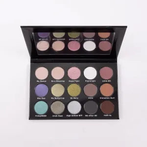 Sydney Grace Blessed Eye Shadow Palette, 15 pan eye shadow, matte, pressed pigment, eye safe, cruelty-free, vegan (Light)