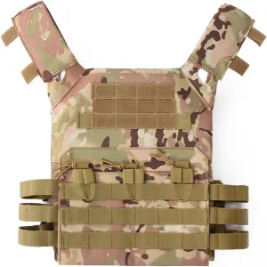Tactical Airsoft Vest Molle Adjustable Lightweight Airsoft Vest Outdoor Paintball Training Cosplay Costumes