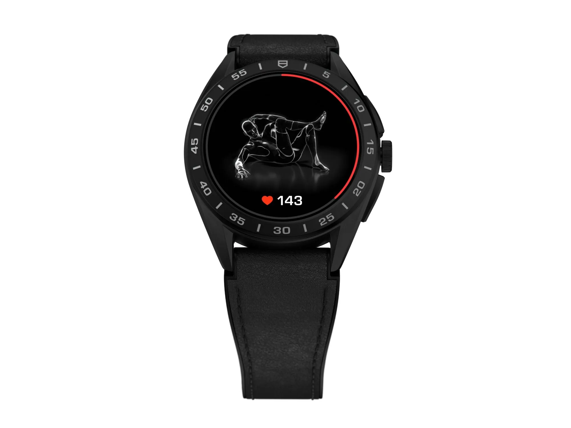 TAG Heuer Watch Connected Calibre E4 45 Titanium Black Leather
