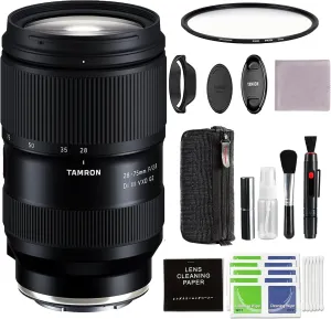 Tamron 28-75mm f/2.8 Di III VXD G2 Lens for Sony E with Pixel Connection Advanced Accessory and Travel Bundle (6 Year Limited USA Warranty) | 28-75mm Lens