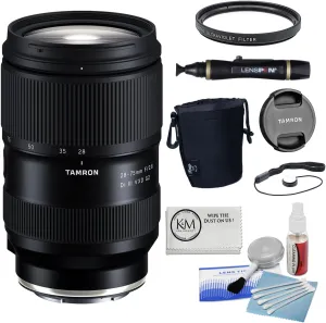 Tamron 28-75mm f/2.8 Di III VXD G2 Lens for Sony FE Bundled with 67mm UV Filter   Lens Pouch   5-Piece Camera Cleaning   Lens Pen   Lens Cap Keeper   Microfiber Cleaning Cloth (7 Items)