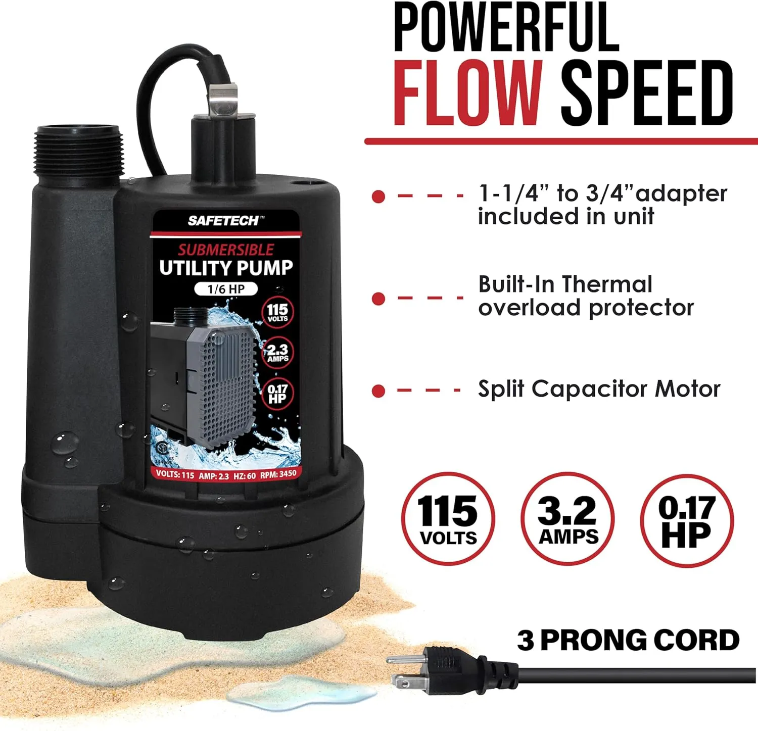 Tankless Water Heater Flushing Kit with 5-Gallon Screw-Top Lid, Premium Braided Hoses, 1/6 HP Utility Pump, 4 Quarts Descaler, and Pump Grate