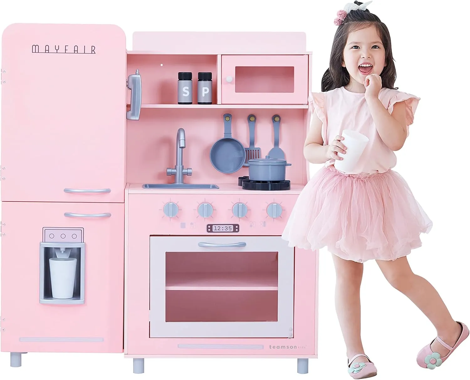 Teamson Kids - Little Chef Mayfair Retro Play Kitchen - Pink