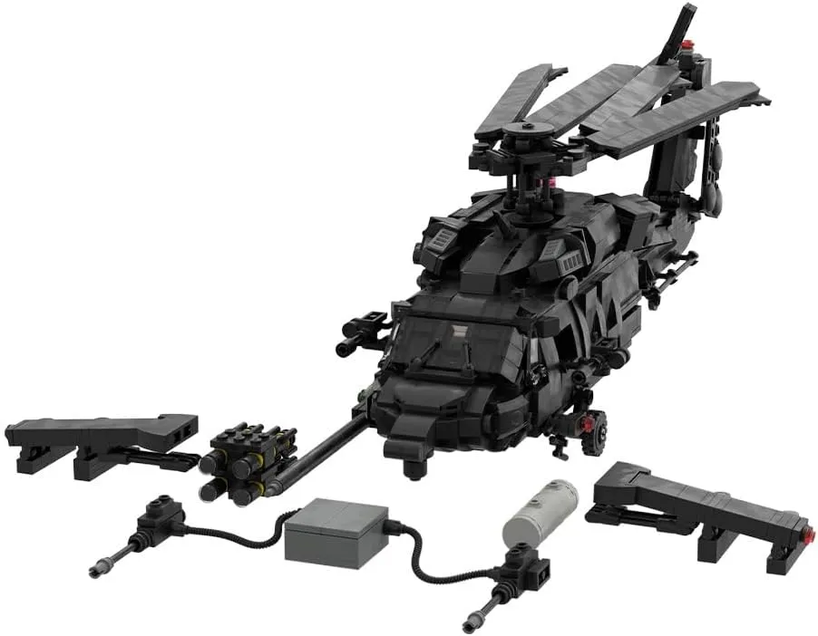 Technic Blackhawk Helicopter Building Kit, Military Series Building Blocks Set (1473PCS)