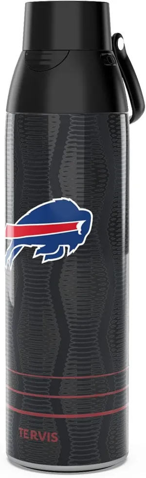Tervis Venture Water Bottle NFL® Buffalo Bills - Full Speed Triple Walled Insulated Tumbler Travel Cup Keeps Drinks Cold & Hot, 26oz, Stainless Steel